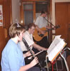 Worship Band at Coylton and Drongan Mission (l-r:  Kirsten, me, Fraser)