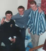 Me and my flatmates (l-r: Nick, Chris and me) in Lyon Street
