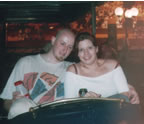 Steve and Rachel on the ghost train in Coventry - May2003