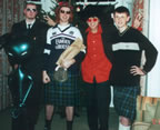 Me, Euan, Lawrence and Donald all ready for the Youth Fellowship CHRISTmas Ceilidh - 2000