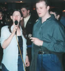 Karaoke - Yvonne and I singing "Barbie Girl" in St Andrews - 2000
